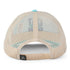 Life is Good Trucker Cat Mom Stack AQUA BLUE front