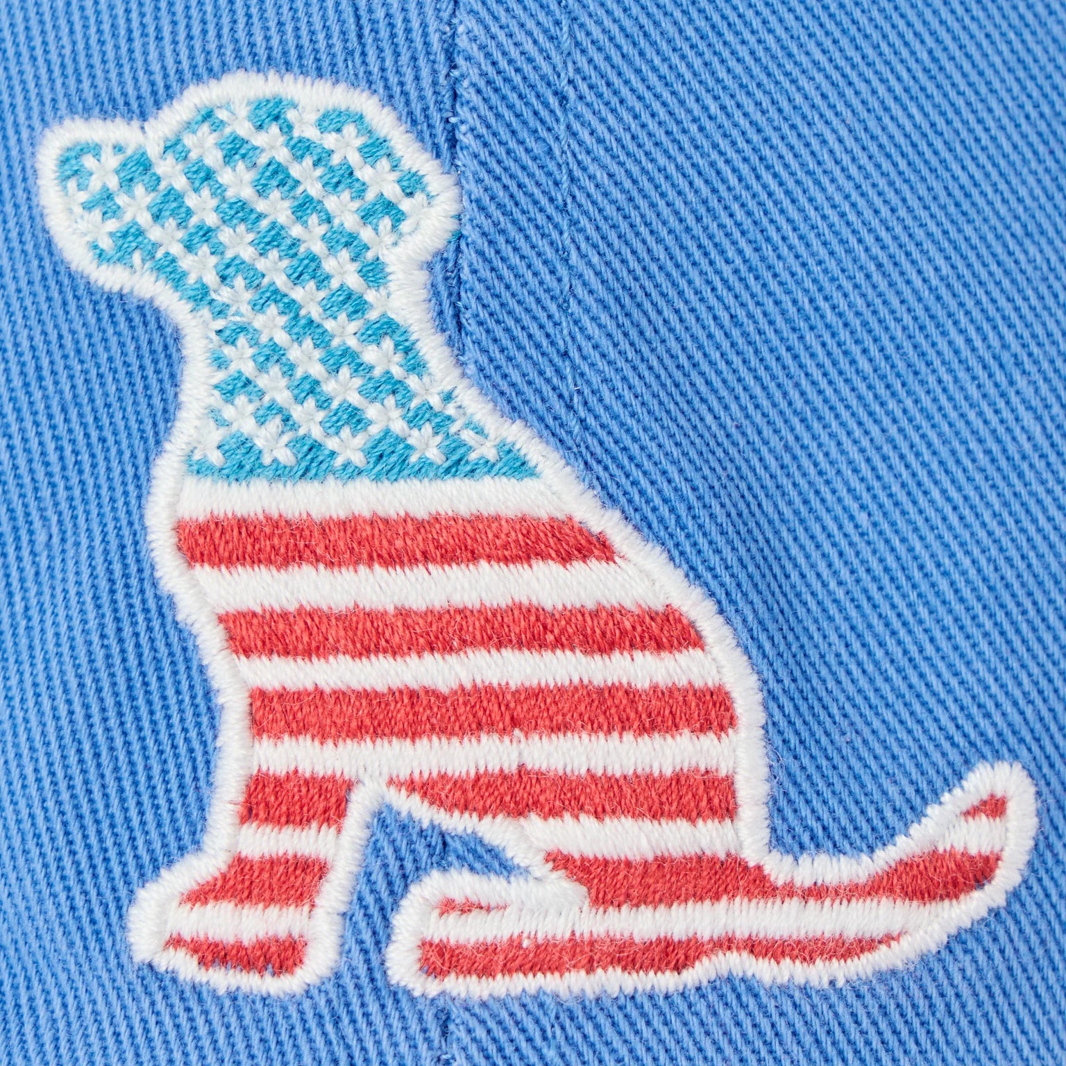 Life is Good Chill Cap Dog Bless America ATHLETIC BLUE