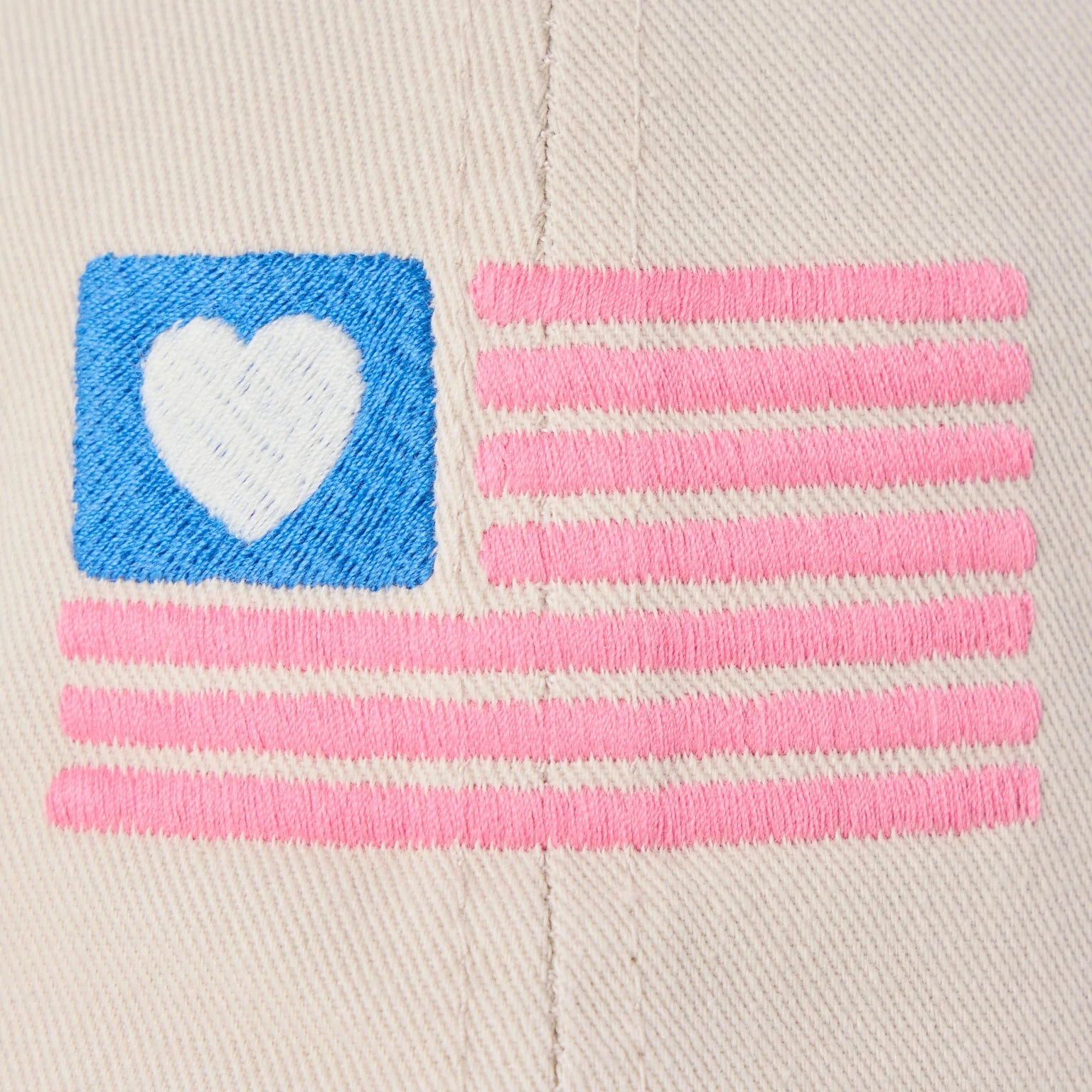 Life is Good Chill Cap Hearts and Stripes Forever BIRCH WHITE