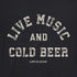 Life Is Good W SS Boxy Tee Live Music More Beer FADED BLACK