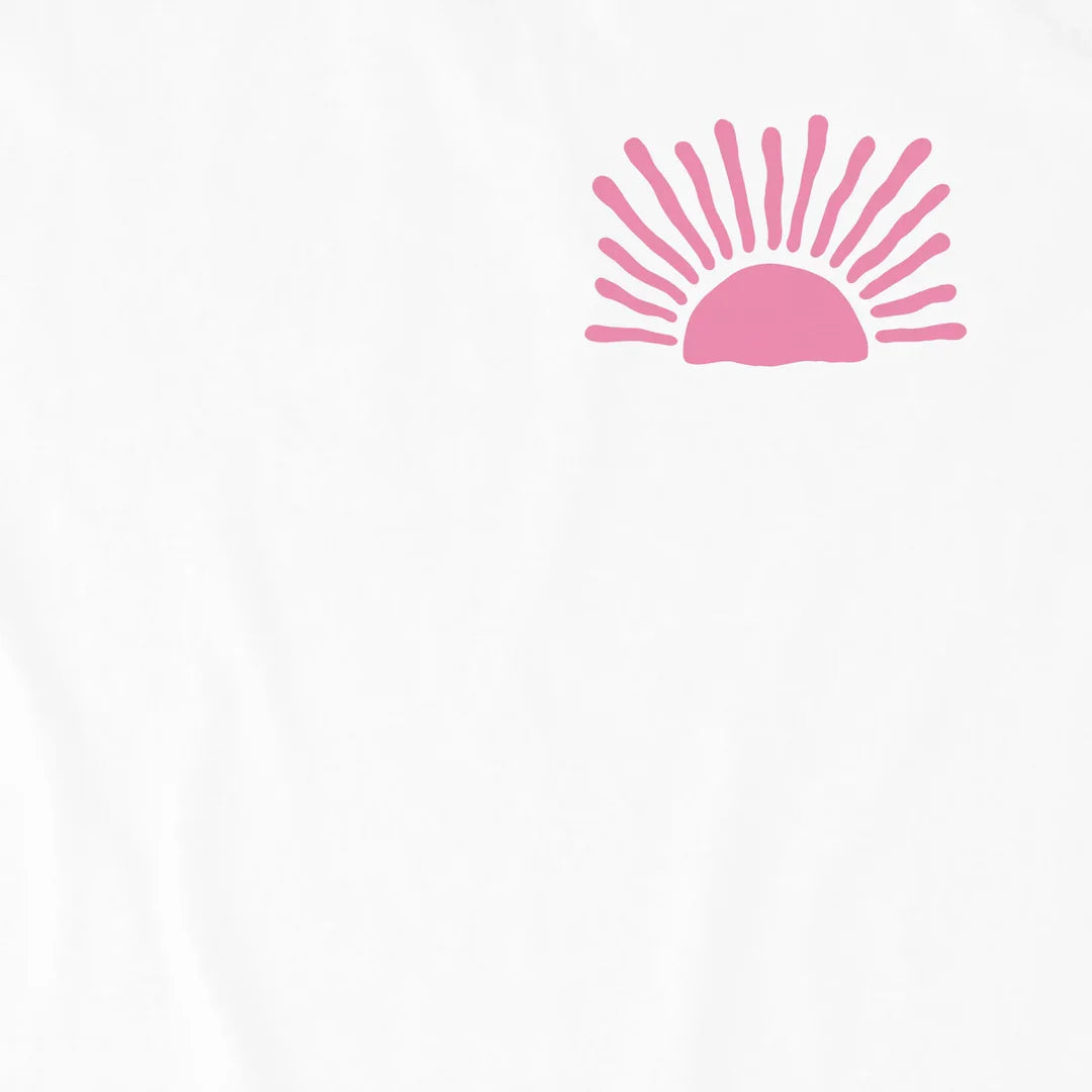 Life is Good W SS Boxy Tee Sun Over Water CLOUD WHITE