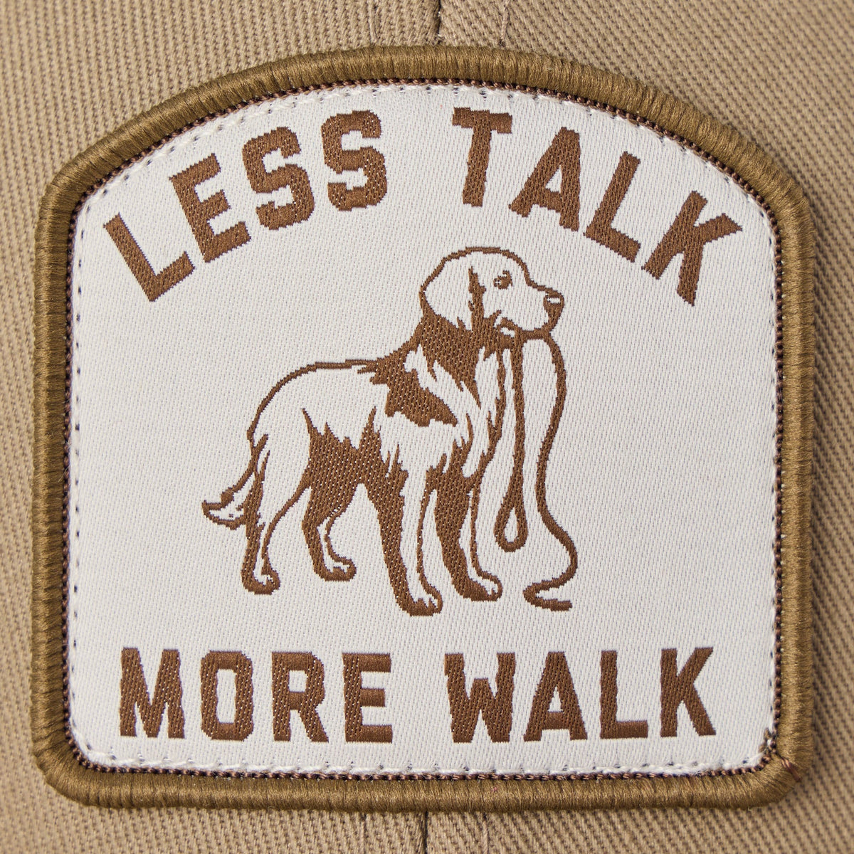 Life Is Good Trucker Rope Hat Less Talk MUSHROOM BROWN