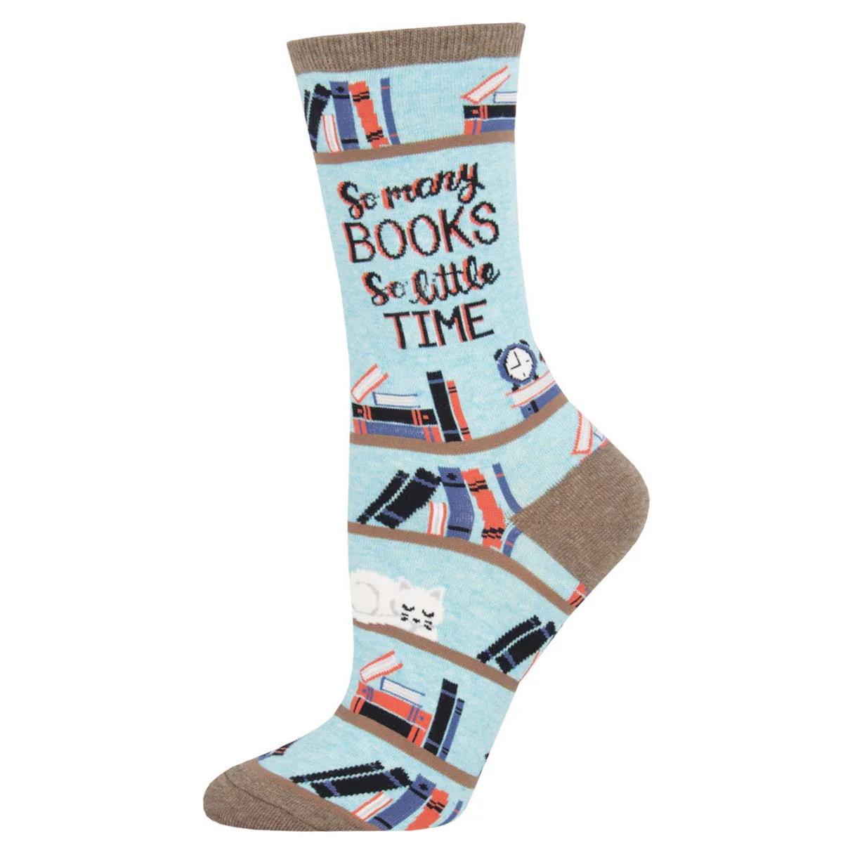 Socksmith W Time for a Good Book BLUE HEATHER