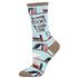 Socksmith W Time for a Good Book BLUE HEATHER