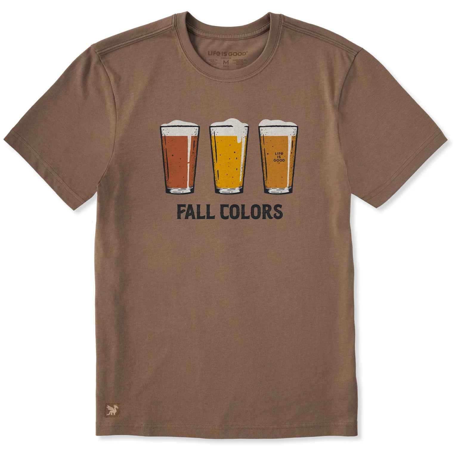 Life is Good M SS Crusher Fall Beer Colors Tee MUSHROOM BROWN