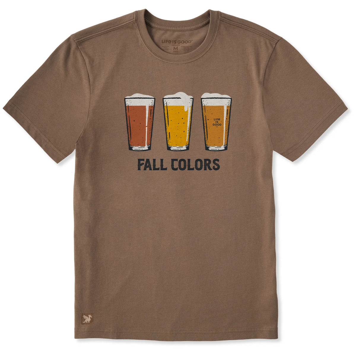 Life is Good M SS Crusher Fall Beer Colors Tee MUSHROOM BROWN