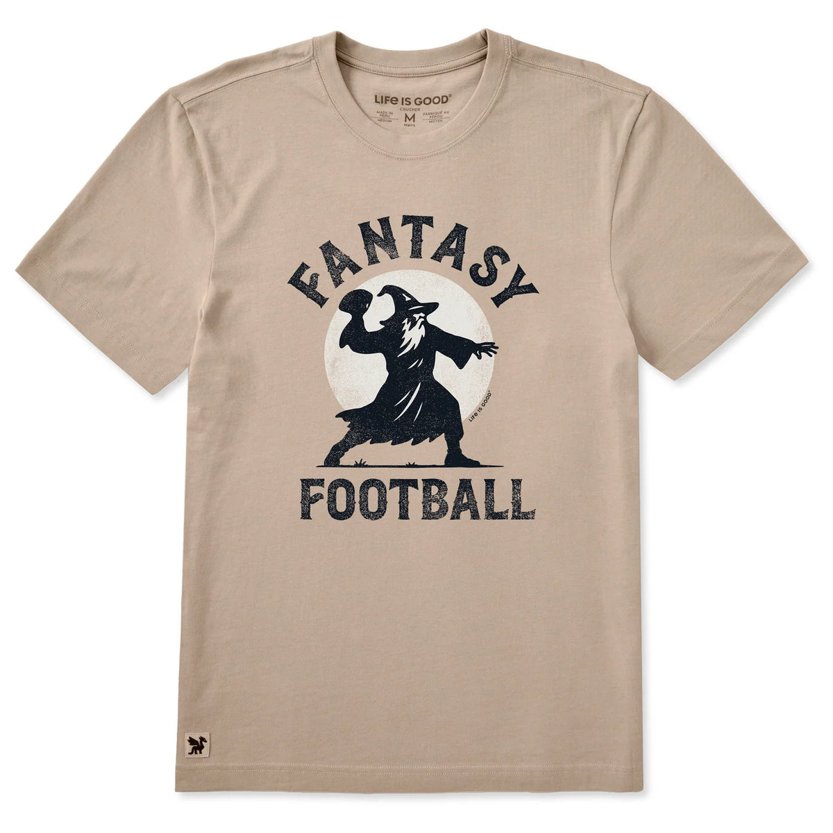 Life is Good M SS Crusher Fantasy Football Tee OAT BROWN