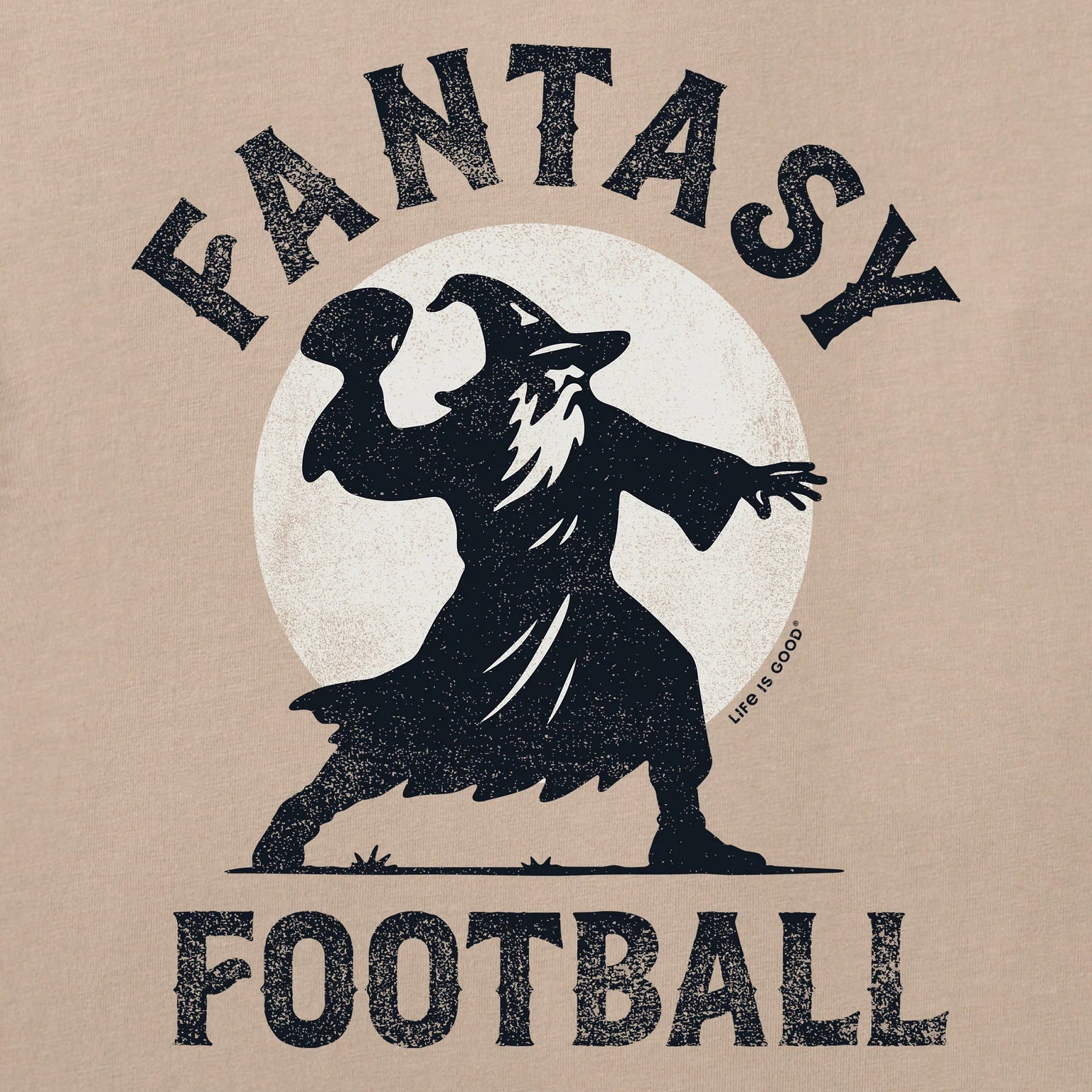Life is Good M SS Crusher Fantasy Football Tee OAT BROWN