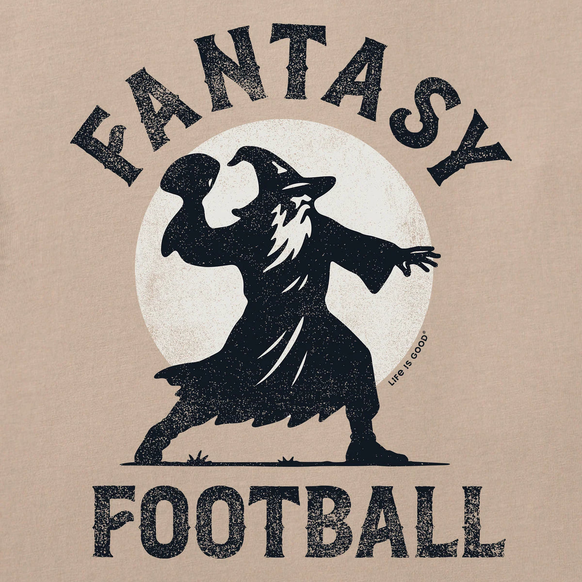 Life is Good M SS Crusher Fantasy Football Tee OAT BROWN