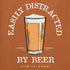 Life is Good M SS Crusher Easily Distracted by Beer Tee COPPER BROWN