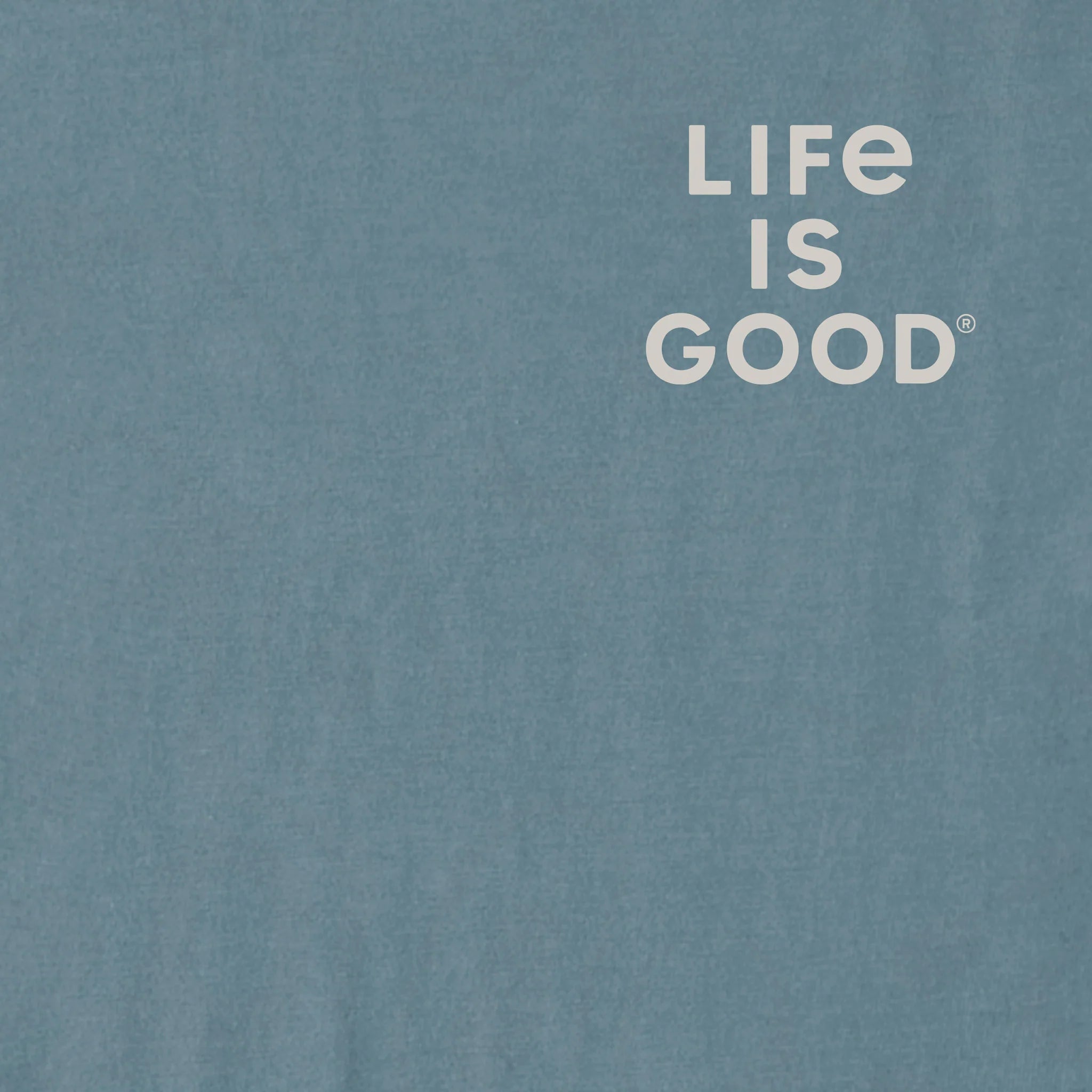 Life is Good M SS Crusher Clean LIG Stacked Tee SLATE BLUE