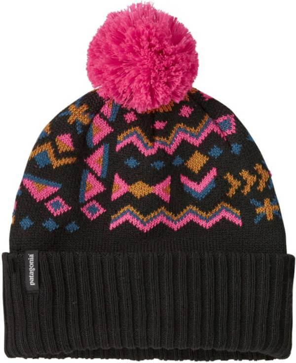 Patagonia Kid's Powder Town Beanie WANDERING WOODS:PITCH BLUE