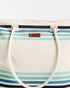 Sand Cloud Border Classic Stripe Beach Tote NATURAL