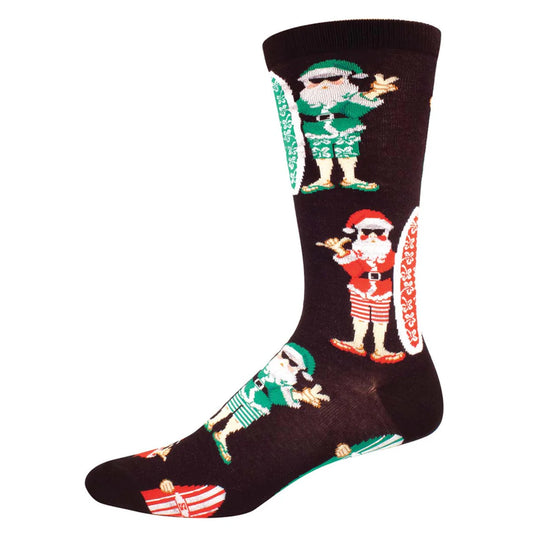 Socksmith M Surfing Santa BLACK