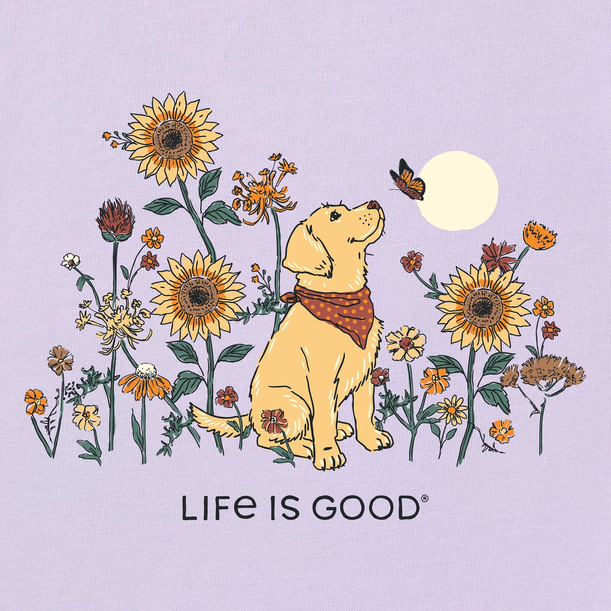 Life Is Good W SS Crusher Bloom Buddy Tee ALPINE PURPLE