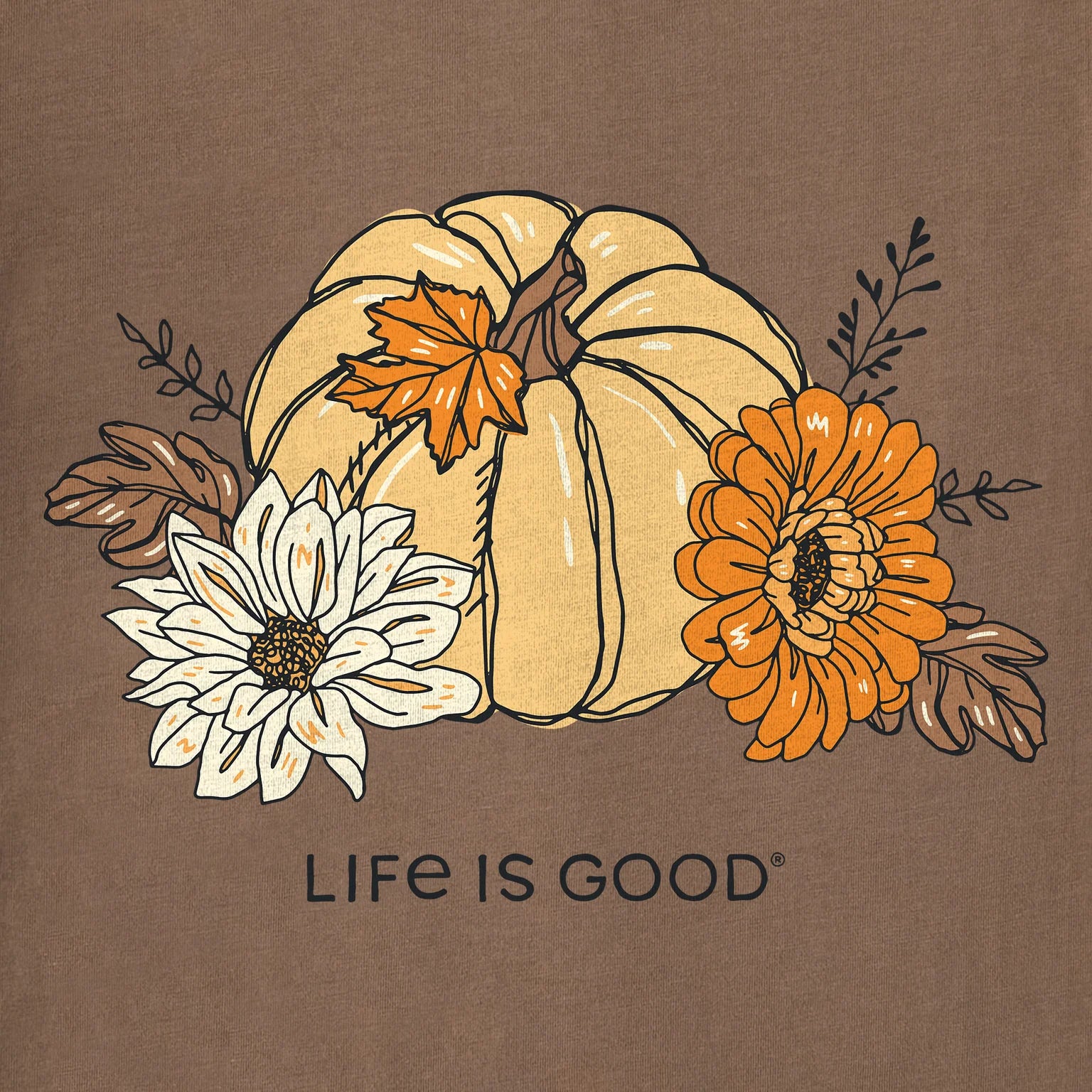 Life Is Good W SS Crusher The Bloom & Gourd Tee MUSHROOM