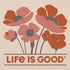Life is Good W Hooded Crusher Lite Poppy Field Tee BIRCH WHITE