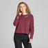 Life is Good W LS Crusher Boxy Double Horseshoe Tee DEEP BURGUNDY
