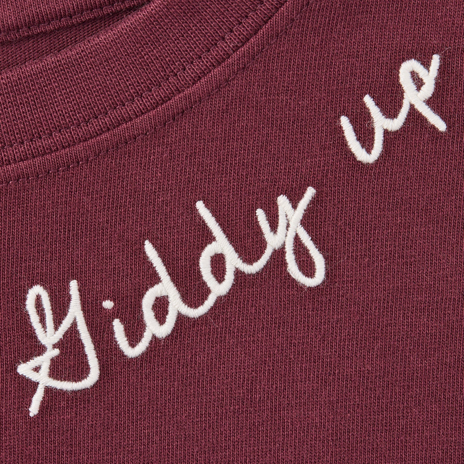 Life is Good W LS Crusher Boxy Double Horseshoe Tee DEEP BURGUNDY