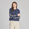 Life is Good W Crusher Boxy Hoodie Autumn Celestial Moon INKWELL BLUE