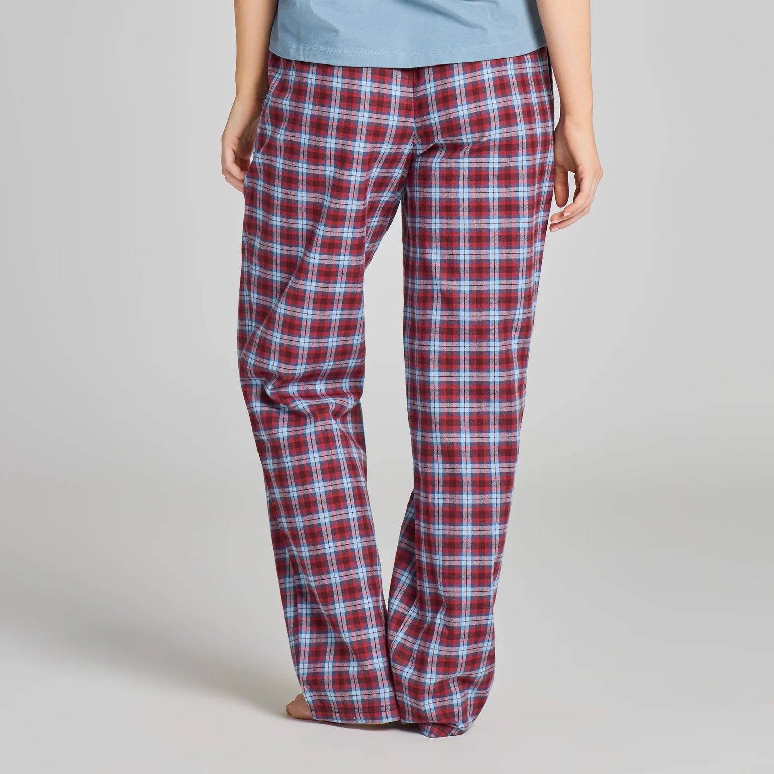 Life Is Good W Classic Sleep Pant CHECK PLAID DEEP BURGUNDY
