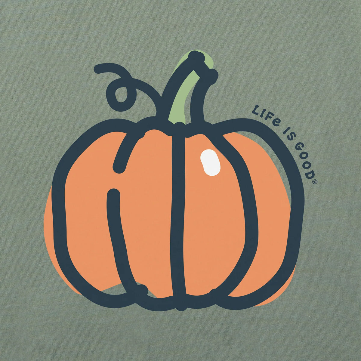 Life is Good LS Baby Bodysuit Pumpkin MOSS GREEN