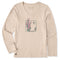 Life is Good W LS Crusher Bugler Frame Flowers Tee BIRCH WHITE