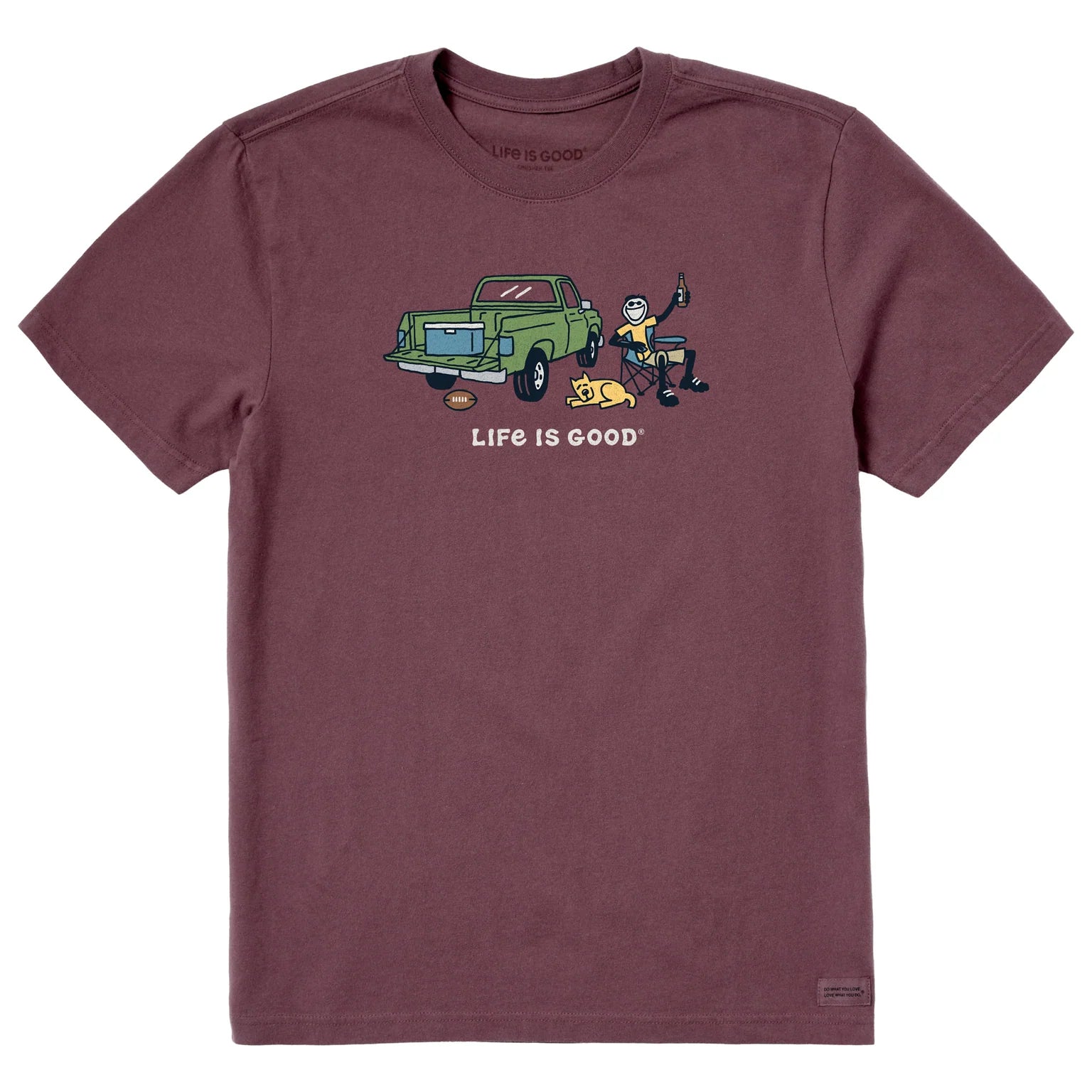 Life Is Good M SS Crusher Tailgate LIG Tee MAHOGANY