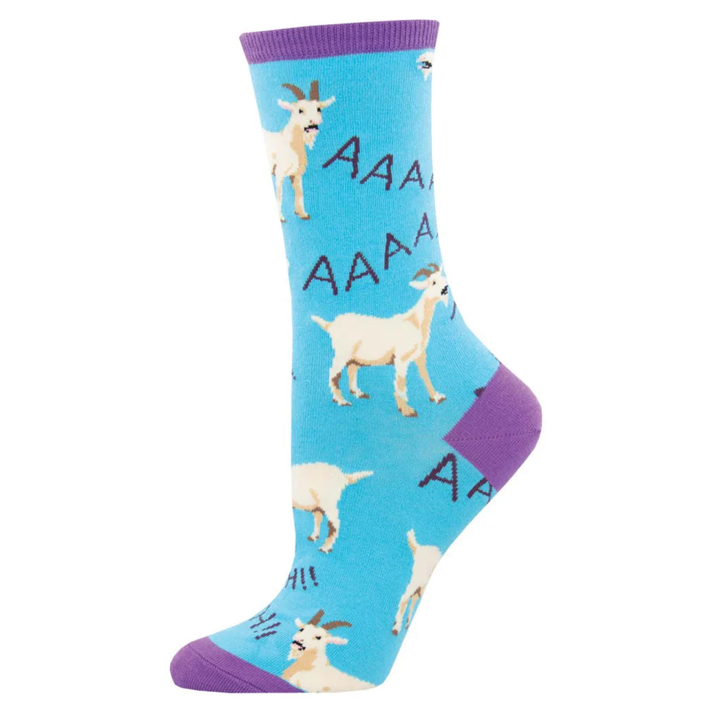 Socksmith W Screaming Goats BLUE