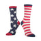Socksmith W Patriotic Flags NAVY