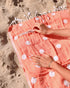 Sand Cloud Polka Dots Beach Towel with Zip Pocket CORAL - REG