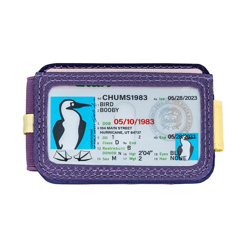 Chums Bandit Bi-Fold Wallet PLUM