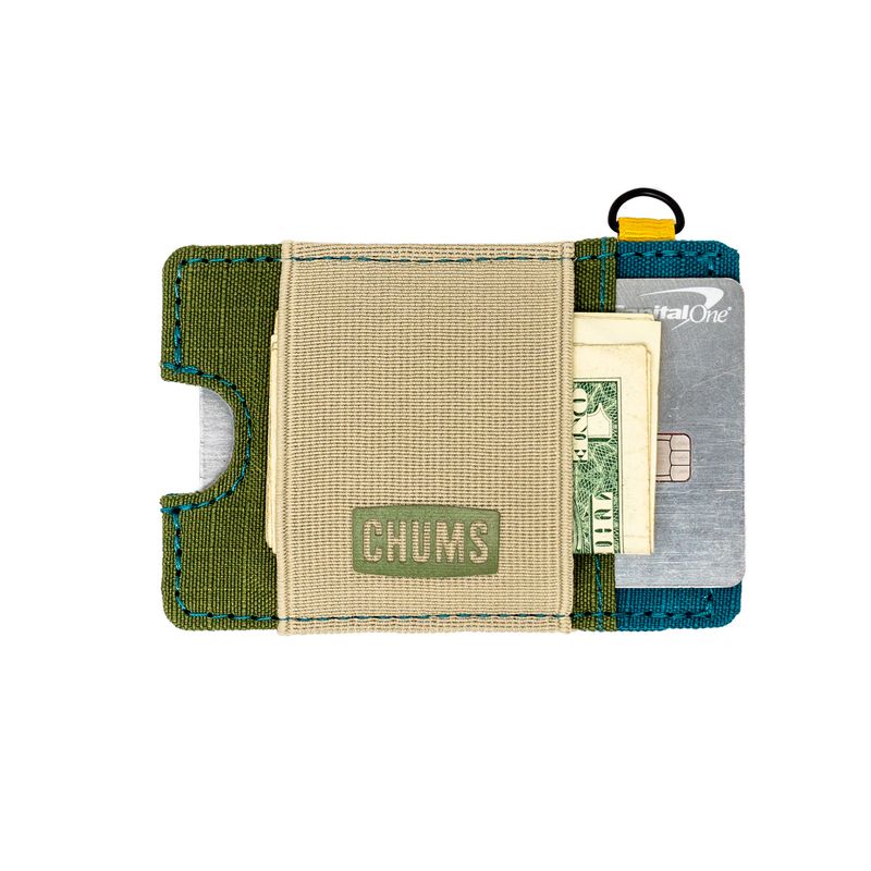 Chums Bandit Lo-Pro Wallet OLIVE/TEAL