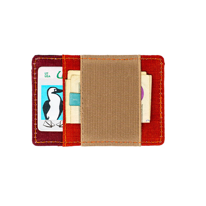 Chums Bandit Zip Wallet Tri Mix RUST/BURGUNDY