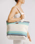 Sand Cloud Border Classic Stripe Beach Tote NATURAL