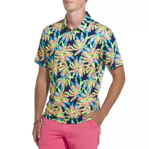 Chubbies M SS Performance Polo THE OCEAN FLOWER