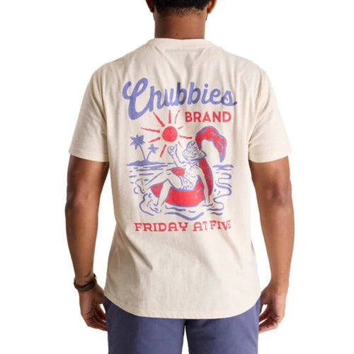 Chubbies M SS THE PASS ME ANOTHER Tee OATMEAL