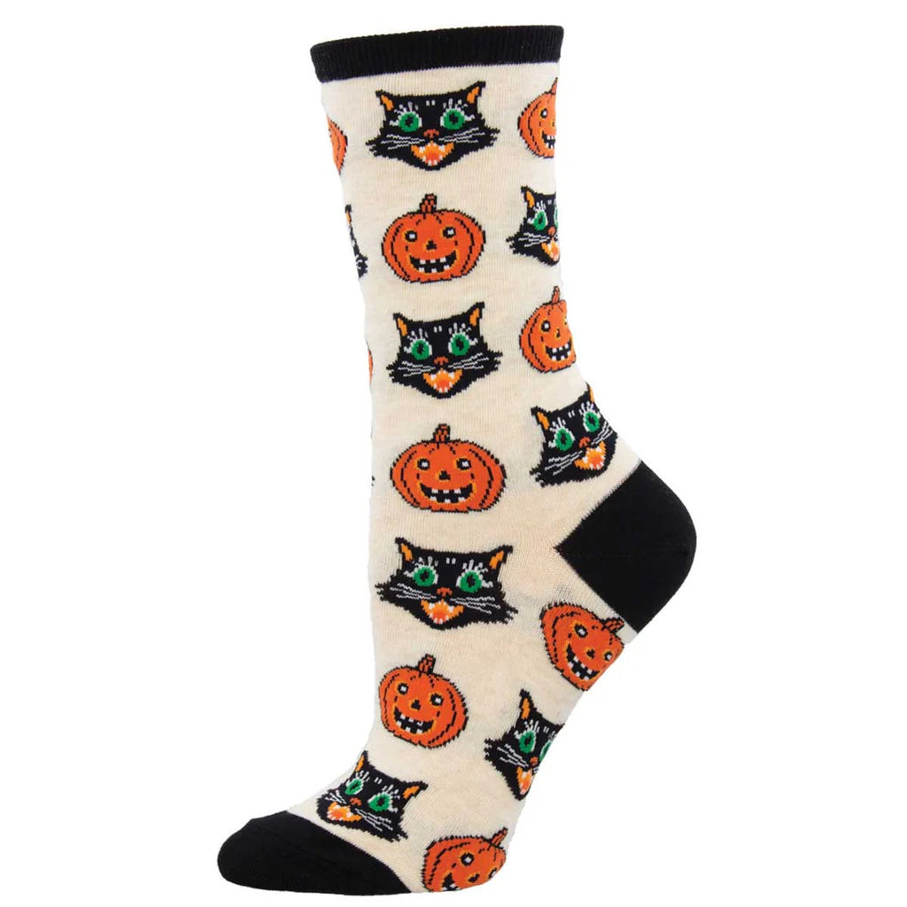 Socksmith W Vintage Halloween IVORY HEATHER