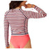 Carve Designs W LS Charlie Swim Sunshirt ZINNIA STRIPE