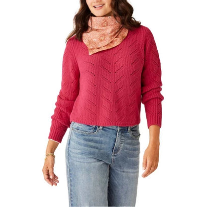 Carve Designs W Monroe Sweater RASPBERRY