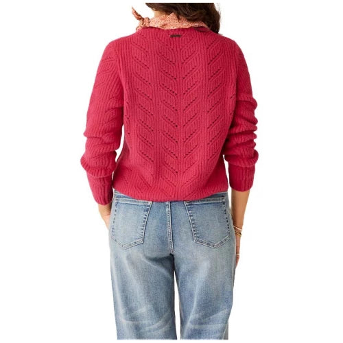 Carve Designs W Monroe Sweater RASPBERRY