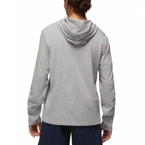 prAna M LS Hooded Tee HEATHER GRAY