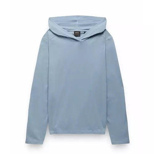 prAna M LS Hooded Tee GLACIER SKIES
