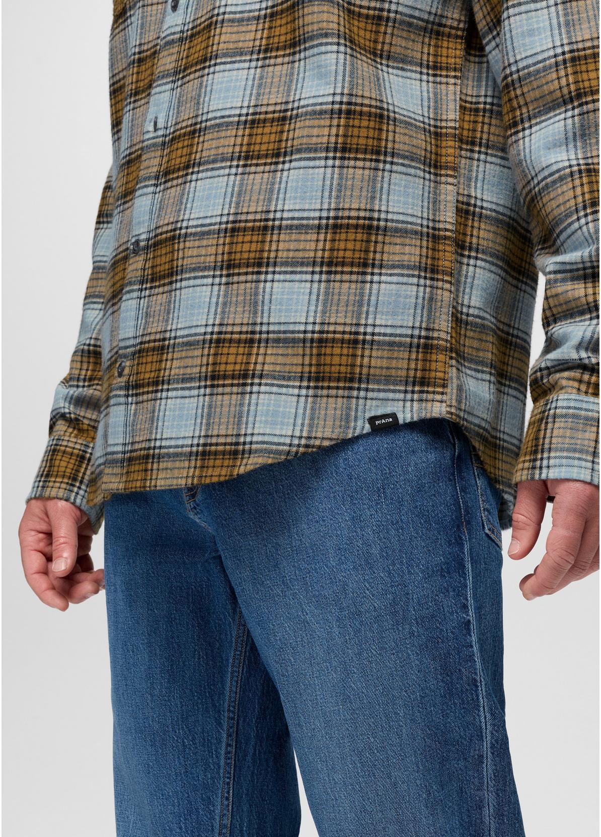 prAna M LS Dolberg Flannel Shirt CAVERN