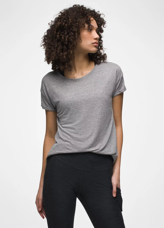 prAna W Cozy Up T-Shirt HEATHER GREY