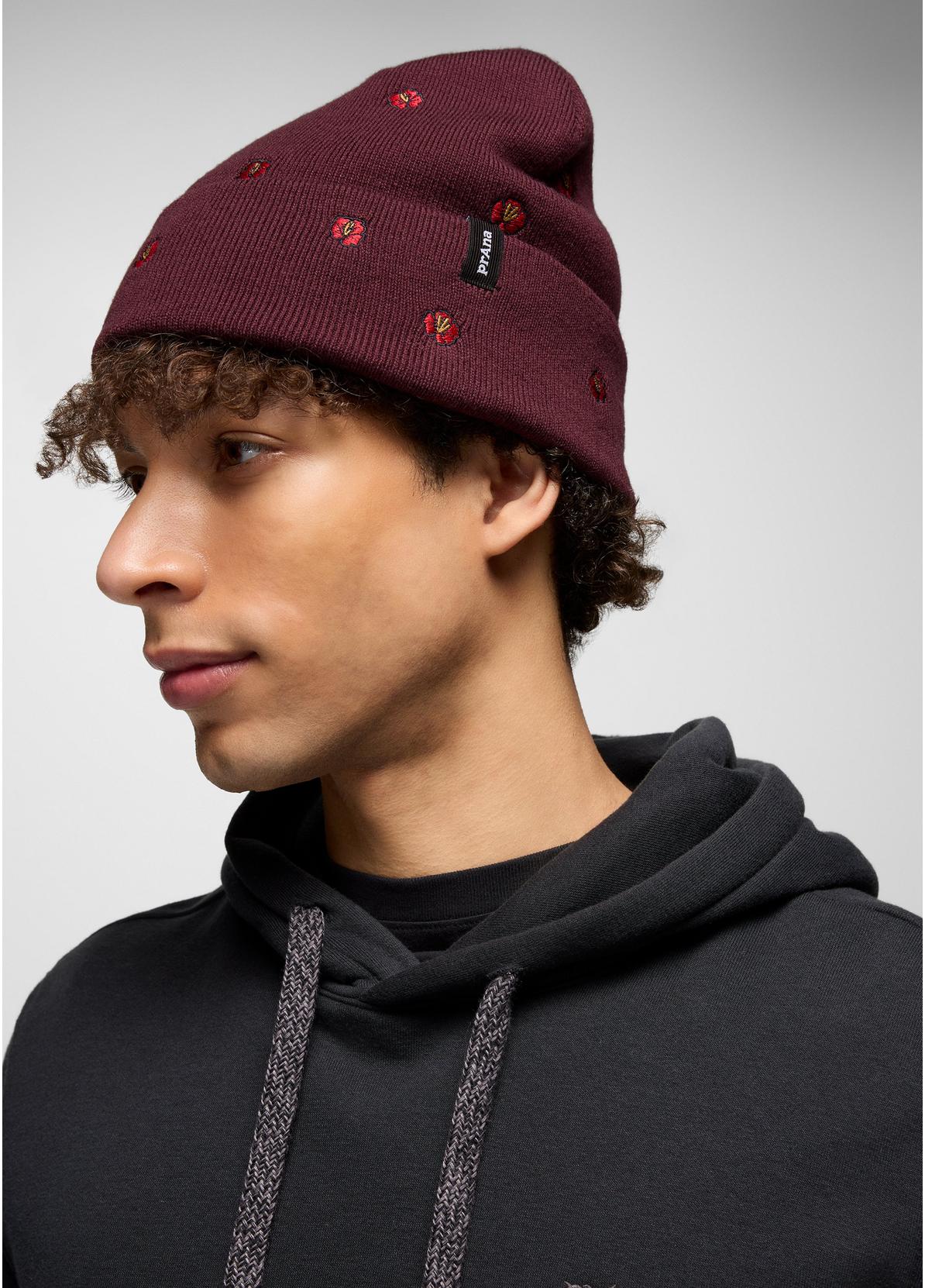 prAna Wild Now Beanie VINO POPPY