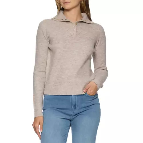 Flag & Anthem W Castleberry Mock Neck Sweater TAUPE