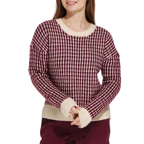 Flag & Anthem W Miche Crew Sweater BERRY
