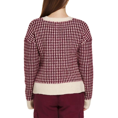 Flag & Anthem W Miche Crew Sweater BERRY