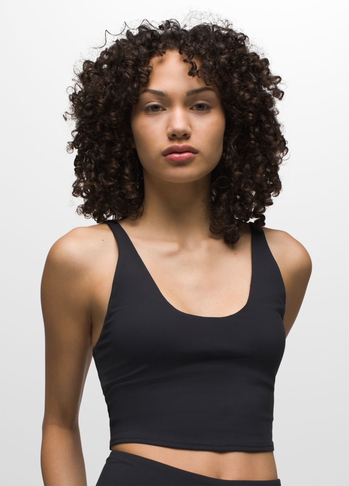 prAna W Chakara Crop Top BLACK